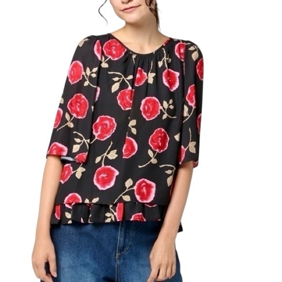 Kate Spade New York ‘Hazy Rose Double Layer Top’ Size XS - Picture 1 of 16